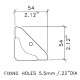 Triangular Flat Case Corner - Pack of 4